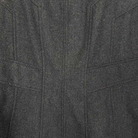 Guess Womens NWT Wool Blend Peacoat Jacket Size Medium Charcoal Double-Breasted - Picture 6 of 13